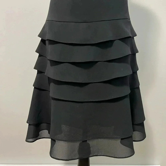 Joseph Ribkoff Midi Pull On Dress Sleeveless Draped V Neck Tiered Ruffl… - Picture 6 of 14